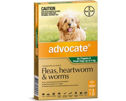 Advocate, 0- 4 Kg Pup/sml 3 Pack